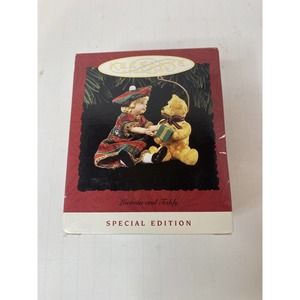 Hallmark Christmas Ornament 1994 Keepsake Lucinda and Teddy Special Edition